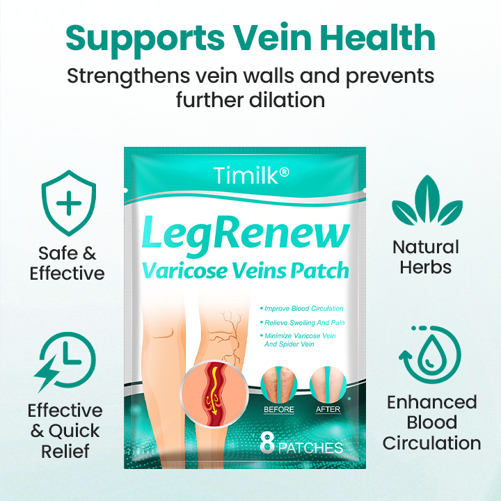 Timilk® LegRenew Varicose Veins Patch💧 24h Relief Microneedle Patch – Naturally Fade Varicose Veins