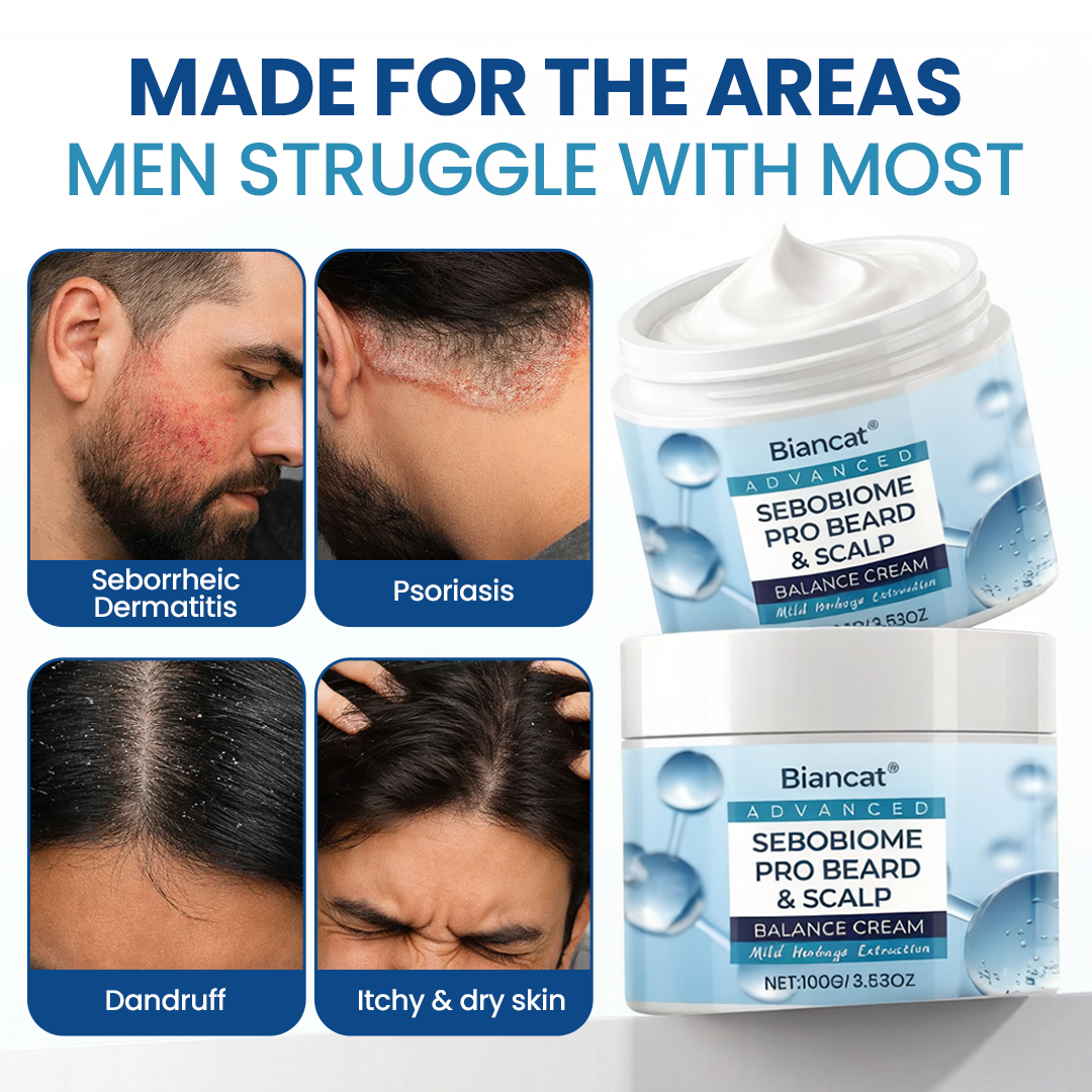 🔥 FLAKE-FREE SKIN IN 7 DAYS Biancat® SeboBiome Pro Beard & Scalp Cream