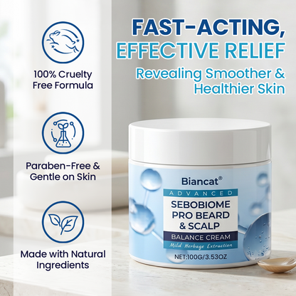🔥 FLAKE-FREE SKIN IN 7 DAYS Biancat® SeboBiome Pro Beard & Scalp Cream