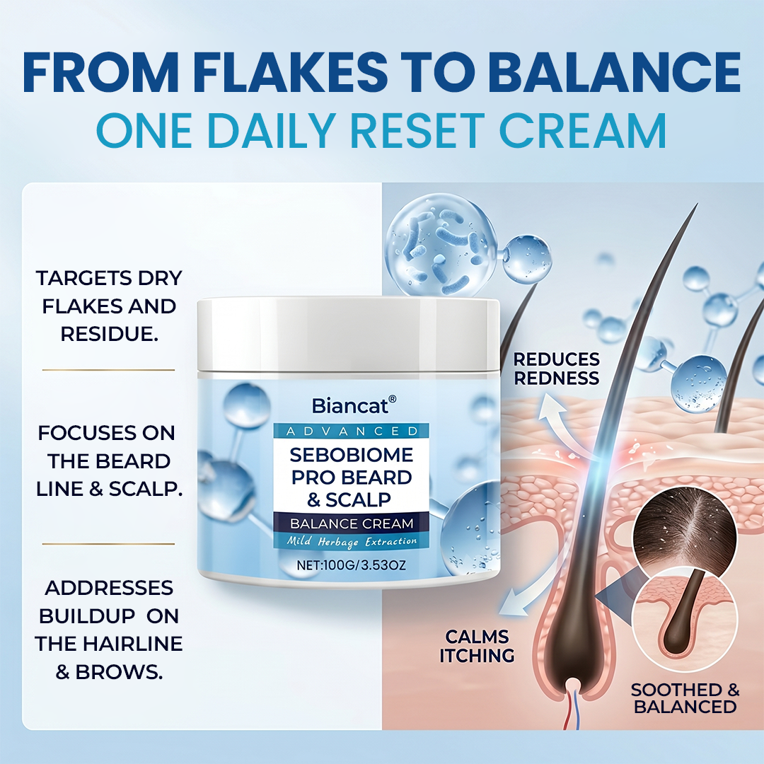 🔥 FLAKE-FREE SKIN IN 7 DAYS Biancat® SeboBiome Pro Beard & Scalp Cream