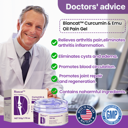 Biancat™ Curcumin & Emu Oil Pain Gel – 🏥Backed by US Osteopathic Experts