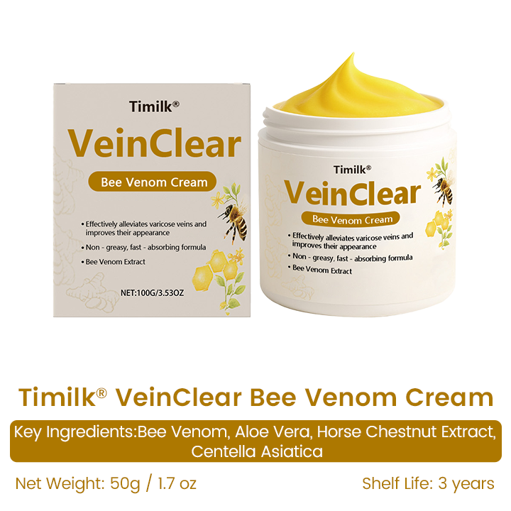 Timilk® VeinClear Bienengiftcreme |✨ Sichtbare Linderung in nur 7 Tagen! 🦵🌿