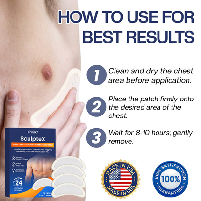 Timilk® SculptXX Gynecomastia Burn & Firm Chest Patch